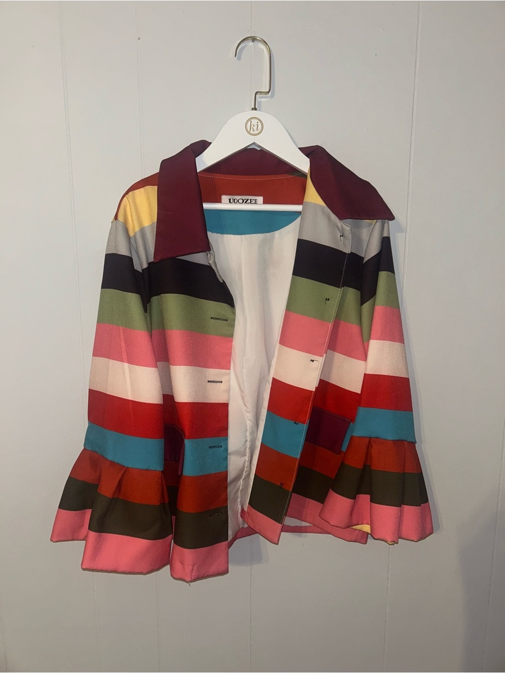 Uoozee Multicolor Striped Women's Jacket
